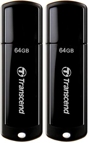 Transcend 64GB JetFlash 700 USB Flash Drive 3.1 Gen 1 TS64GJF700 (Pack of 2)