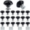 Roellgs 20 Piece 30mm Black Crystal Glass Diamond Door Handle with Screws, High-end Light Luxury Handle Wardrobe Drawer Handle Single Hole Handle Home Decoration