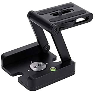 Yuemsh 1 Piece Z Type Tilt Tripod Folding Tilt Foldable Convenient Single Quick Release Plate Stand Holder Camera Bracket Portable