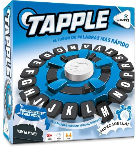 famosa Famogames Tapple, schnelles Rhythmus-Wortspiel, Brettspiel, Spiel für Erwachsene und Kinder, 144 Kategorien auf 36 Karten, Spiele für Kinder ab 8 Jahren, 2 bis 8 Spieler, (TAP00000)