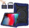 ROISKIN iPad Air 3rd Generation Case 2019: Heavy Duty Cover for iPad Pro 10.5 Case 2017 with 360° Rotating Stand & Pen Holder & Shoulder Strap for Kids Boys Girls, Navy Blue