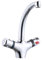 Rubinetto per lavabo, termostato, miscelatore per lavabo, in acciaio inox, con doppia maniglia