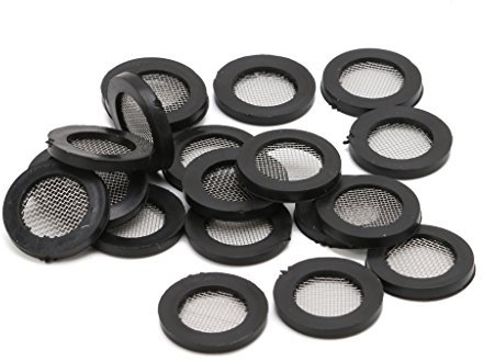 SZYDD 20 Stück Dichtung O-Ring Schlauchdichtung Flachgummi Unterlegscheibe Filter Netz Dusche für Kopf Edelstahl Dichtung für Wasserhahn Tülle