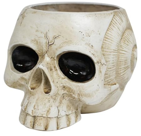 TARSHYRY Maceta de Calavera, Maceta de Calavera, Macetero de Halloween, Macetas Góticas, Maceta de Calavera, Macetero Gótico Suculento, para Adorno de Fiesta de Halloween
