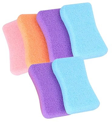 BELLIFFY 6pezzi Pietra Pomice Pedicure Per Piedi e Talloni Strumento Esfoliante in Pu Resistente Rimuove Duroni e Pelle Morta Favorisce La Circolazione Colori Casuali