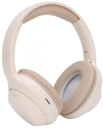 Wireless Over Ear Headphones, Deep Bass Stereo Headphones, Long Playtime, Hi-Res, 3.5mm Interface, Memory Card Slot, for Travel, Work, Home (khaki)
