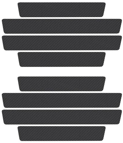 2 Sets Of Ordinary Car Door Sill Strips, Car Door Sill Protection Devices, Door Sill Protectors, Car Door Handle Anti-Scratch Protectors, Car Carbon Fiber Door Sill Strips