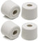 Concept4u 4 x Small Door Stop 28mm (1.1/8) White Wall or Floor Mounted Rubber Door Stopper Bump Stop