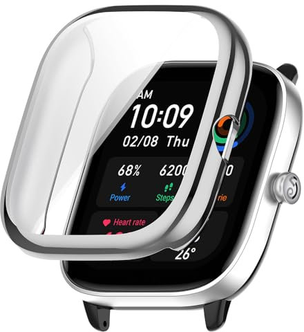 Funda para Amazfit GTS 4 Mini, Silicona TPU Case Protectora de Pantalla, Anti-arañazos, Anti-Polvo, Cover Carcasa para Amazfit GTS 4 Mini