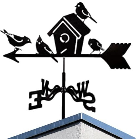 MWZBTG Girouette de Toit, girouette en métal Animal - Ornement de girouette de Jardin en métal - Indicateur de Vent monté sur Le Toit, décoration pour Bateaux, terrasse, Patio, Cour