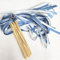 FRZXBKW Lot de 50 bâtons de Ruban de Mariage avec Cloches, banderoles Bleues, Baguettes de fée, Baguettes de Pompon en Ruban for Mariage, fête prénuptiale, Accessoires Photo(D)