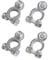 4 Pcs Battery Terminals, Battery Terminal Connectors,Battery Terminals,Universal 12V/24V Aluminum Alloy Battery Terminal Connectors with Positive & Negative Clamps for Cars, Trucks, RVs, and Boats