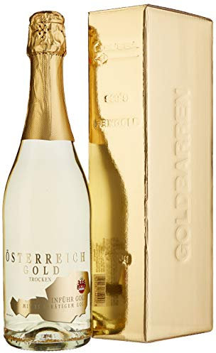 Austria Oro Vino Espumoso con 23 Quilates Dentro de la Botella, 750ml (Paquete de 6)