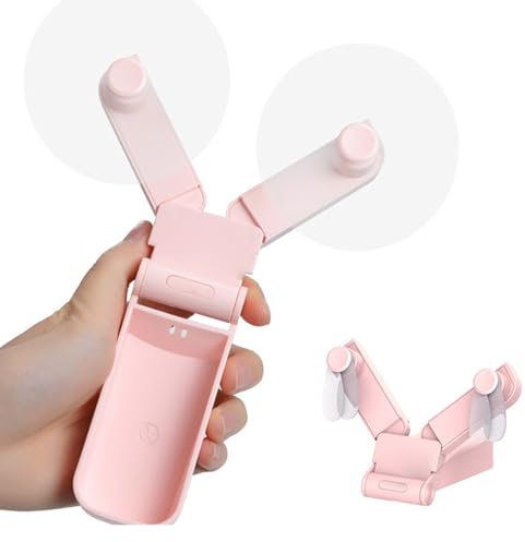Ventilador Portátil, un Ventilador Eléctrico de Manualidad Generalmente Usado para Al Aire Libre (Rosado)