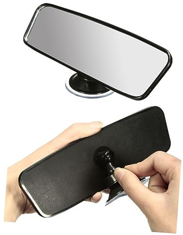 Ciieeo Verstellbarer Innenspiegel für Auto Weitwinkel Rückspiegel mit Starkem Saugnapf Pkw Lkw und Suvs Einfache Installation und Klare Sicht ohne Verzerrung