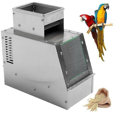 BOOZXCV Vogelfutter-Reinigungsmaschine, Vogelfutter-Blown-Shell-Splitter mit einstellbarem Lüfter, kugelgelagertem Lüfter, größerem Luftvolumen, Einstellbarer Auslassöffnung