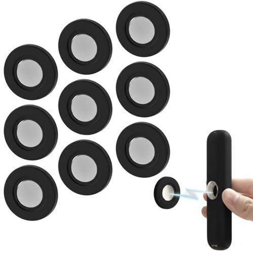 Jurqqer Magnetic Remote Control Holder Wall Mount [Upgraded Super-Strong] Multi-purpose Magnetic Organizer Storage Stand for TV & Appliance Remote, Self-Adhesive No Drilling Mount, 9 Pack, Black