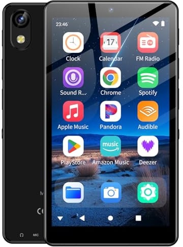 32GB Lettore MP3 con Bluetooth e WiFi, Fotocamera, Oilsky 4,02 Lettore Musicale HD con Spotify, Audible, Deezer, MP3 MP4 Android 13 Touchscreen e Altoparlanti