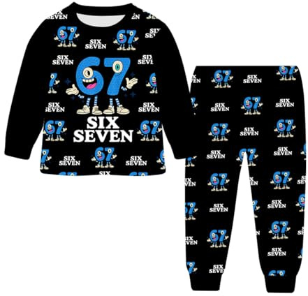 Yaokilyly Six Seven Boys Girls 67 Meme Kids Clothing Sets Shirt and Pants