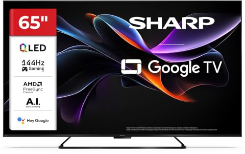 Sharp 65 Pollici QLED 4K Ultra HD Google TV™ Dolby Vision IQ™ Dolby Atmos DTS:X Processore IA 65HR7265E (HR Series)