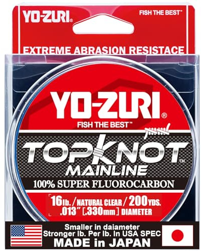 Yo-Zuri Topknot Mainline Lenza da pesca beige trasparente in fluorocarbonio, 182 m