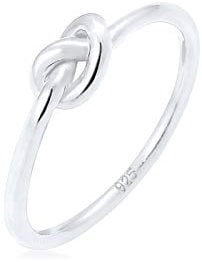 Elli Ring Damen Knoten Verknotet Trend Basic in 925 Sterling Silber