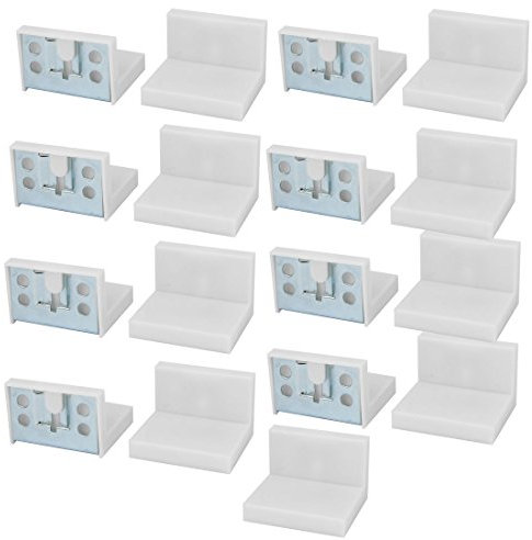 Aexit 12Stück Nägel, Schrauben & Befestigungen Schrank Kabinett Garderobe Eisen Eckstütze Rechtwinkliger Stütze Winkel 50x45mm