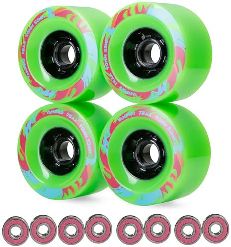 vanpro DIY Elektro-Skateboard Longboards Rad 90 mm 9052 PU für Cruising, Carving, Free-Style, Räder Schwungräder 608RS Kugellager Cored Classics Wheel