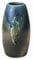 Shigaraki Pottery Japanische Blumenvase Kado Ikebana, braun und blau glasiert