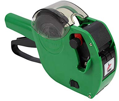 Panther ™ PL-2612 Datumscodierpistole mit 3 Rollen weißen permanenten Mindesthaltbarkeitsetiketten mit schwarzem Text