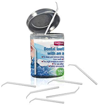 Oral Care Dental Teeth Pick with Angle Plastic Teeth Floss Toothpick with Angle 180 Count