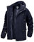MAGCOMSEN Herren Gefüttert Winterjacke Outdoor Fleecejacke Armee Militär Jacke Herren Warm Bomberjacke Winddicht Arbeitsjacke mit 7 Taschen Dunkelblau L