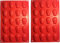 Mini-Madeleins-Backblech, 2 Stück, Madeleine-Silikon-Backform, 20 Mulden, Madeleine-Silikonform, rote Jakobsmuschelform, Madeline-Dosen zum Backen von Kuchen, Schokolade, Süßigkeiten, Keksen