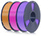 SUNLU 3KG PLA Plus 3D Drucker Filament, PLA+ Filament 1.75mm, Maßgenauigkeit +/- 0.02 mm, 1kgSpule(2.2Pfund), Insgesamt 3kg, PLA Plus Filament (Lila+Fuchsia+Kaffee)