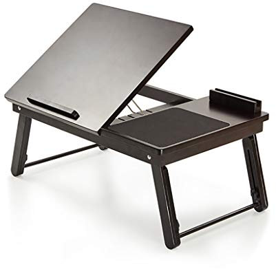 Bandeja De Cama para Computadora Portátil De Bambú con Patas Ajustables, Mesa Plegable, Bandeja De Televisión para Teléfono Inteligente, para Tarea Estudio Leer Comida