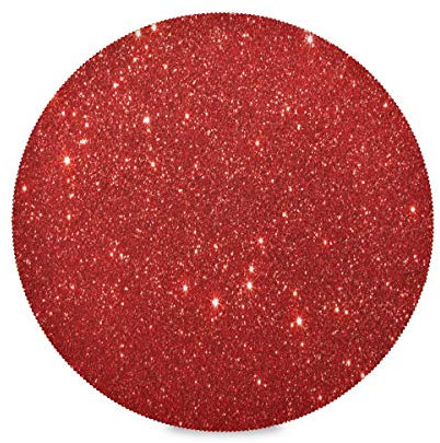 Runde Tischsets Rot Glitzer Glitzer Glänzend Tischsets Set von 4 Tischsets 39,1 cm für Küche Esstisch Urlaub Party