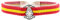 BDM Pulsera Virgen del Rocío, bandera de España. Talla de 18 a 20 cm de muñeca