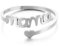 RWQIAN Mutter Plot Geschenk Mama Ring Damen herz Ringe Herzen Schmuck Geschenk zum Geburtstag Jahrestag Valentinstag Verstellbar Silber.