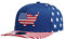 Underground Kulture USA United States of America Blue Stars and Stripes Map Adjustable Super Bowl World Cup Flat Peak Snapback Hat Baseball Cap