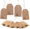 Logbuch-Verlag 12 Weihnachtsetiketten aus Kraftpapier mit Weihnachtsdeko gold braun - Geschenkanhänger weihnachtlich zum Beschriften