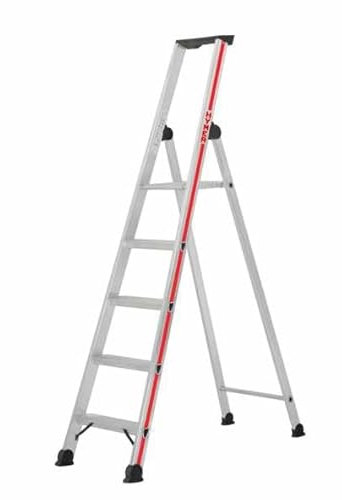 Hymer 4126 Stufenstehleiter mit Plattform, einseitig begehbar (6 Stufen)