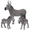 ELECLAND 3Pcs Esel Figuren Spielzeug, Bauernhof Tierfiguren Spielzeug Bauernhof Esel Tier Kuchendeckel für Geburtstagsfeier Gefälligkeiten Weihnachten Tischdekoration