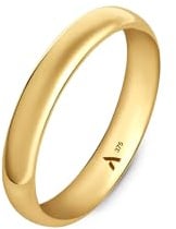 Amberta Allure Unisex Hochzeits Ring aus 9K Gold
