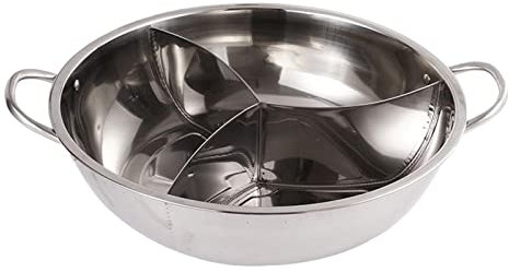 LOVIVER Cucina Pentola con divisorio Pentole Stoviglie Pentola per zuppa per Cucina Ristorante Hotel, 34cm