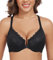 DotVol Women's Front Closure Underwire T-Back Full Figure Plus Size Unlined Seamless Bra(Black,36E)