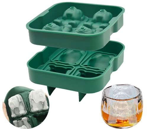Dog Ice Cube Mould, Extra Large Silicone Ice Cube Tray, Fun Shape Ice Cubes for Freezer Easy Release, Big Ice Cubes for Beverages, Iced Tea & Coffee Soda