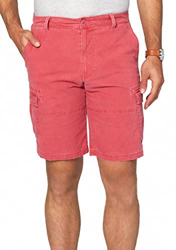 IZOD Herren Pigment Dyed Cargo-Shorts, 26,7 cm, Salzwasserrot, 58