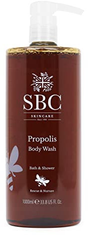 SBC Skincare Propolis Body Wash 1000ml, Soothing Propolis Shower Gel For Sensitive Skin, Bath And Shower Body Wash For Men And Women