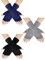 SATINIOR 3 Paar Unisex Gestrickte Fingerlose Handschuhe Damen Herren Thermo Halbfinger Strickhandschuhe (Schwarz, Hellgrau, Marineblau)