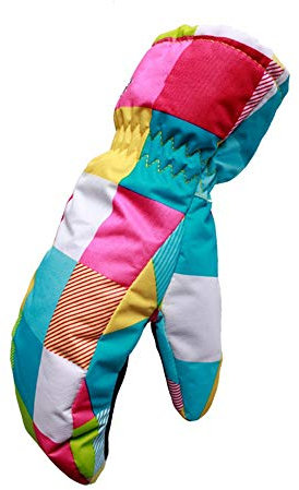 ZWEBY Winter-Skihandschuhe 1 Paar Skier Handschuhe Winter Ski-Handschuhe for Reiten Radfahren Snowboarding Outdoor Sport for Junge Mädchen Winddicht, wasserdicht (Farbe : Grün, Size : M)